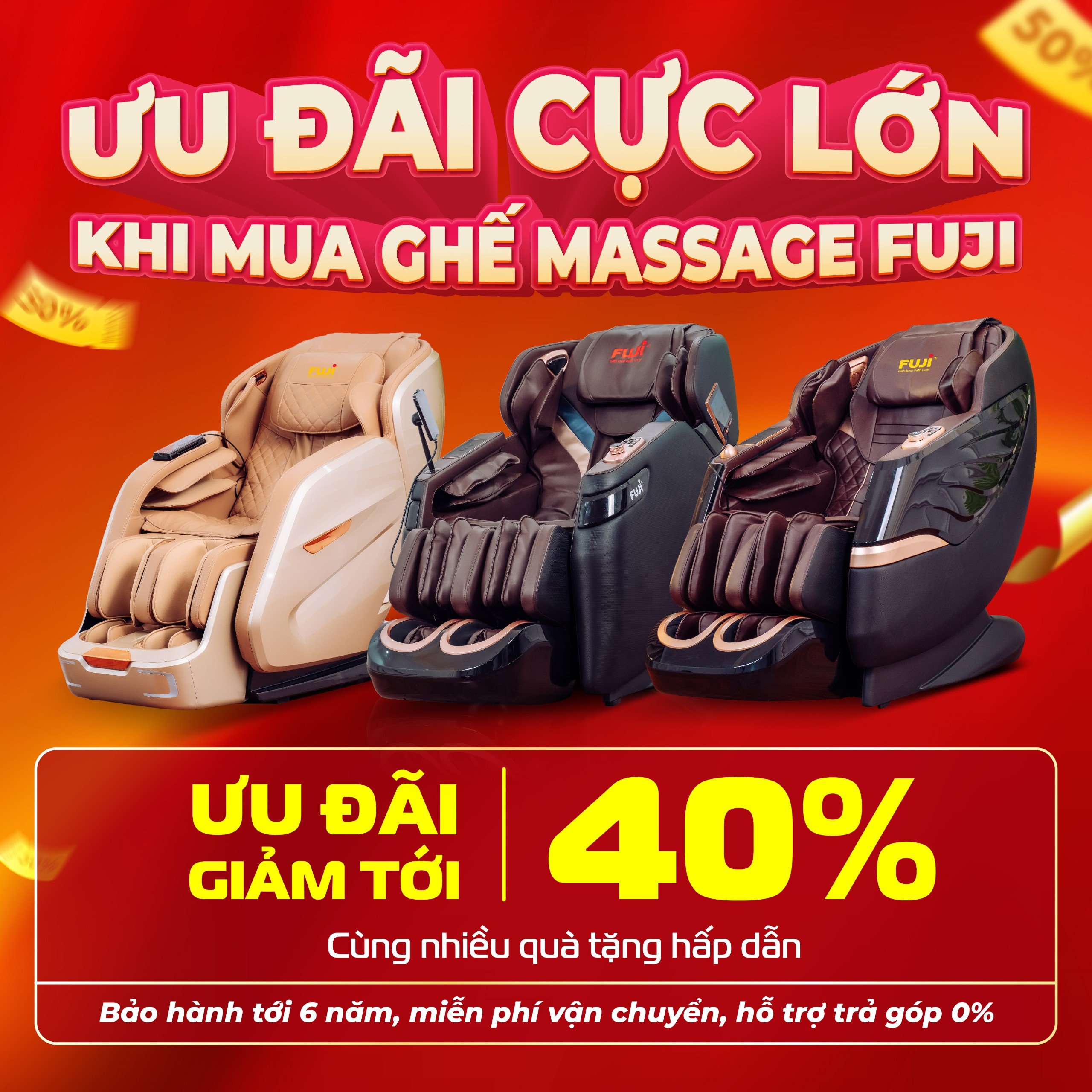 Ghế massage Fuji với chính sách ưu hấp dẫn