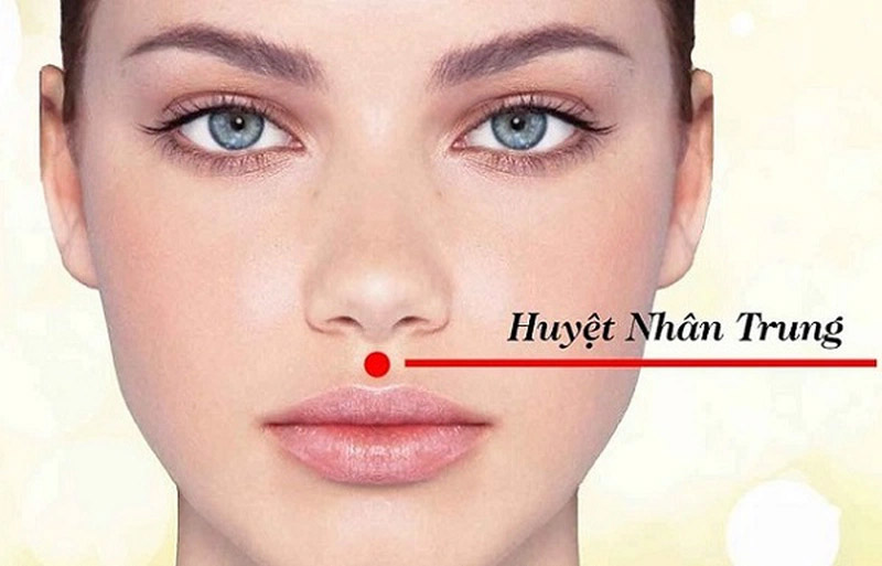 Vị trí huyệt Nhân Trung