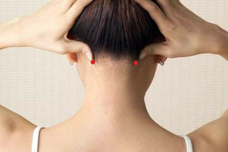 Hình ảnh vị trí huyệt Phong Trì và cách xác định huyệt Phong Trì
