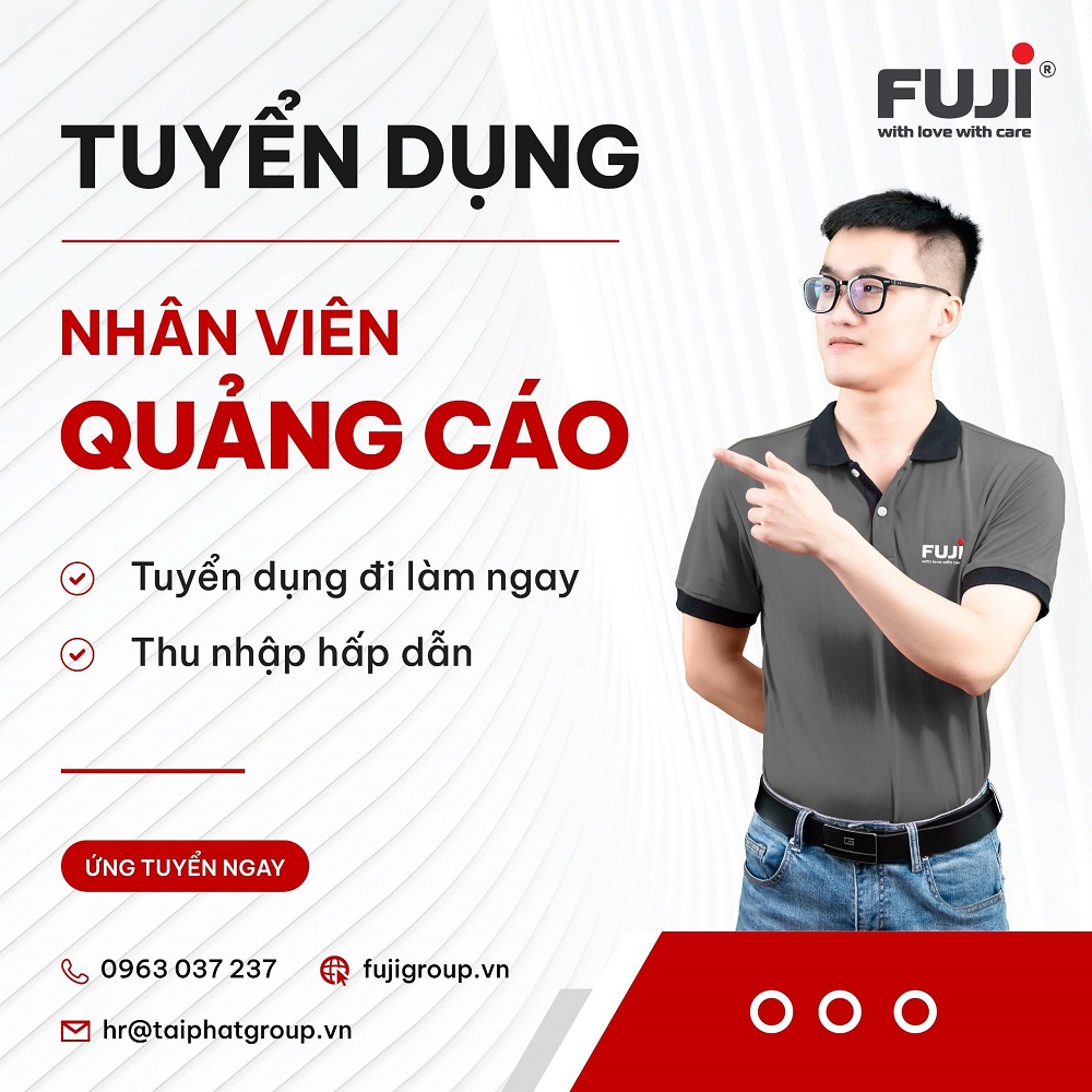 Fuji tuyển nhân viên chạy quảng cáo