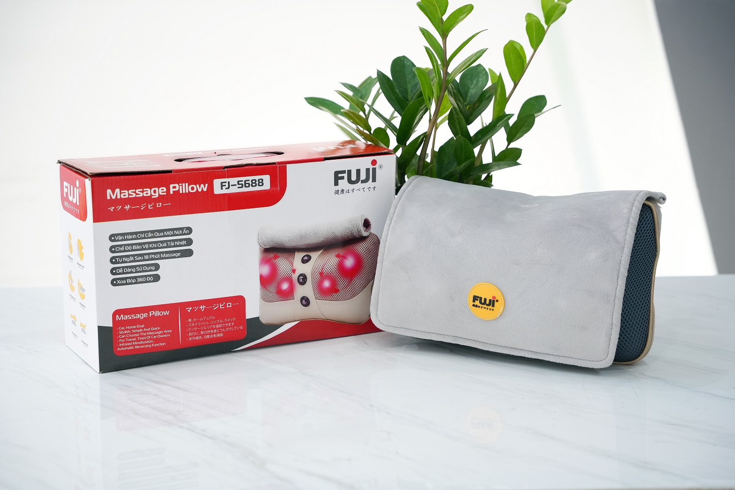 Gối Massage Hồng Ngoại FUJI FJ-5688 - Xoa Dịu Đau Mỏi Tức Thì