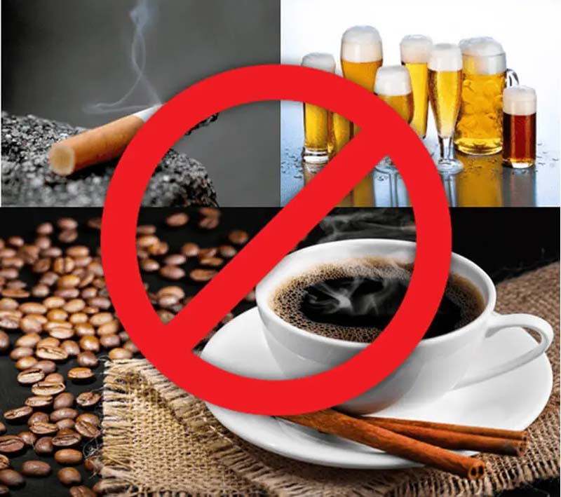 Tránh xa chất kích thích gây co thắt cơ, làm nặng tình trạng đau lưng