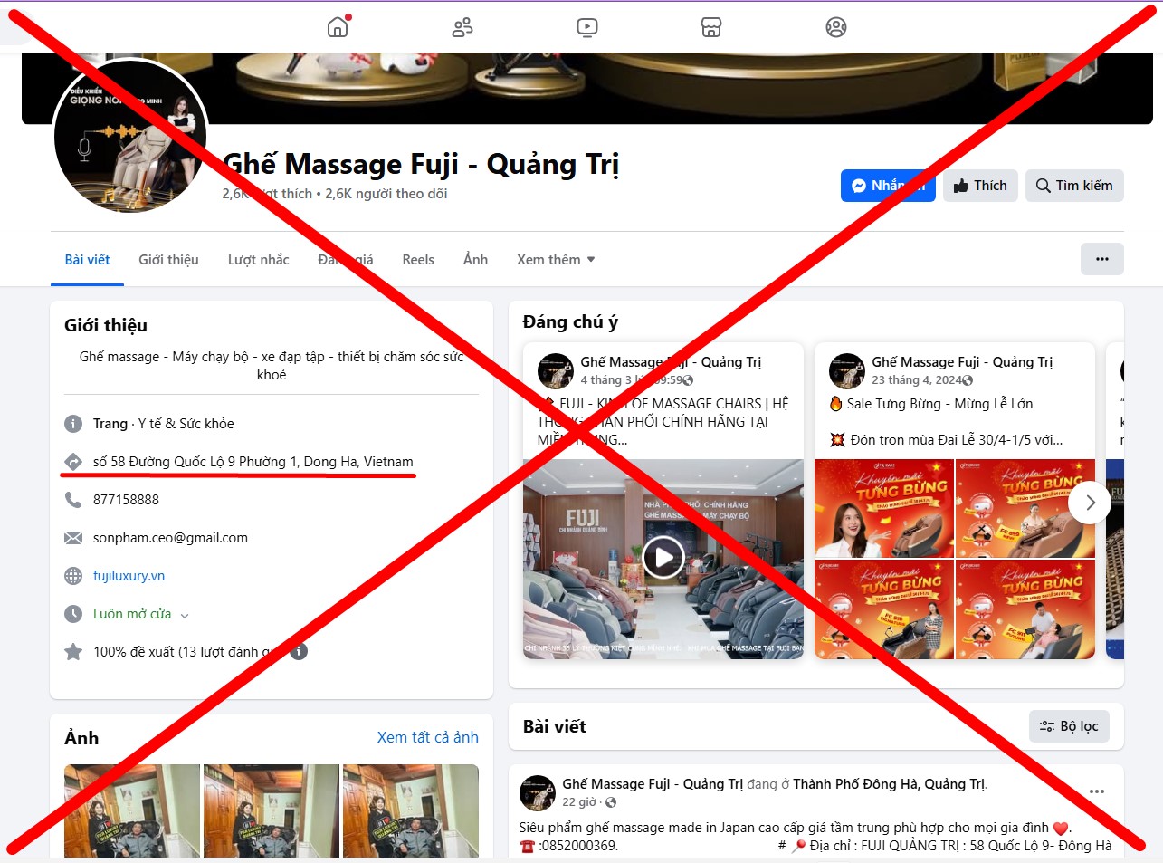 Vạch trần cửa hàng ghế massage Fuji nhái tại Quảng Trị